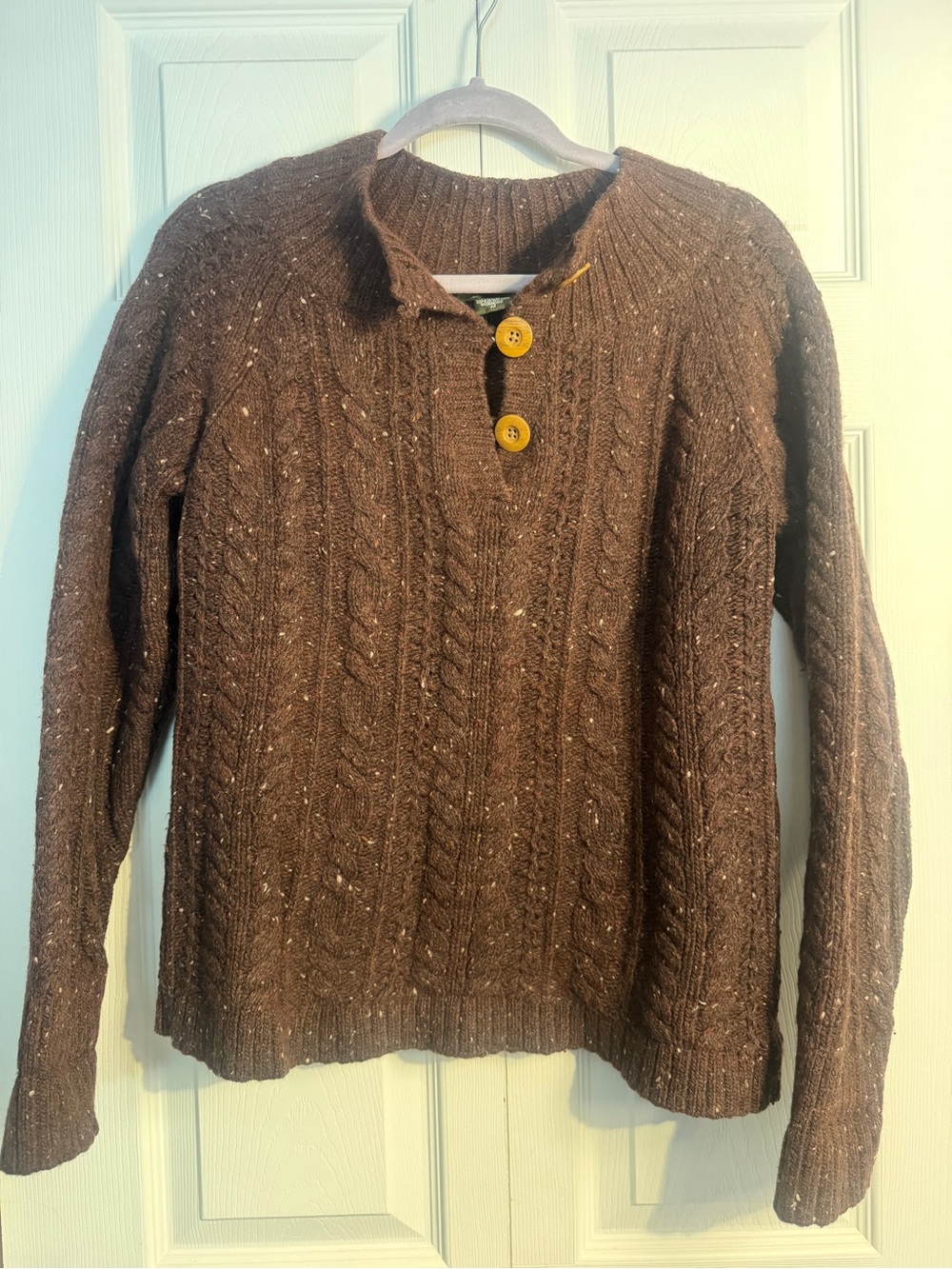 Brown wool blend Eddie Bauer sweater size medium
